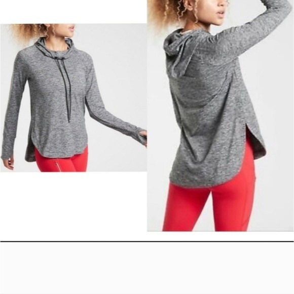 Athleta Uptempo Grey Hoodie with Thumb holes size S - Picture 1 of 7